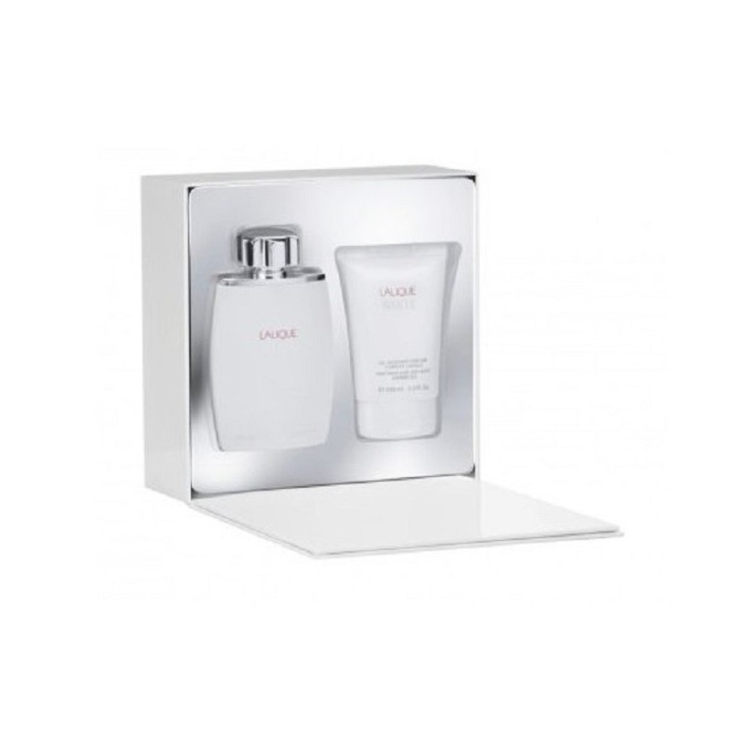 Lalique Coffin Lalique Hvit Eau de Toilette 125 ml + body gel 100ml - mann.