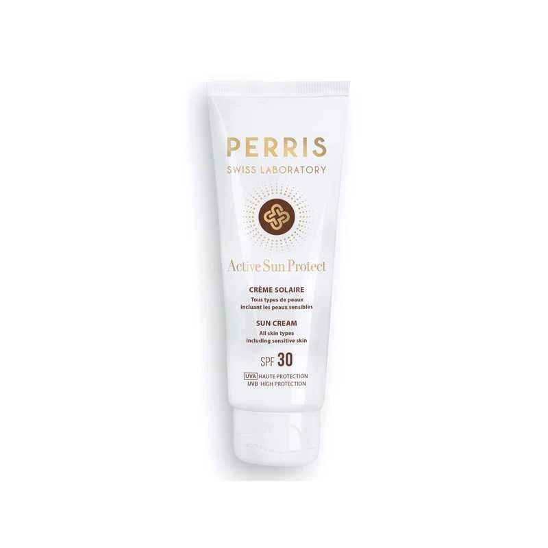 活跃的防晒保护防晒霜spf 30  -  75 ml  -  Perris Swiss Laboratory  - 豪华化妆品免费咨询和出货量！